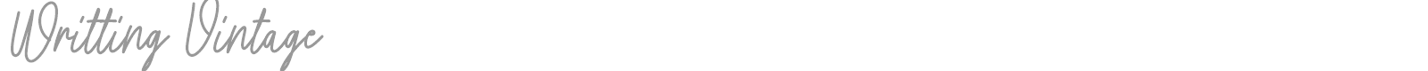 Writting Vintage font preview